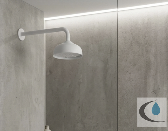 Ducha empotrar en color blanco mate: pureza visual y diseño contemporáneo en el baño actual